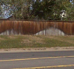 fence damaged by irrigation