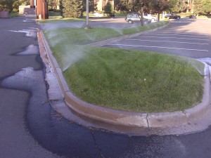 Water Running off Into the Gutter