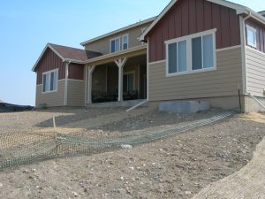 existing sloped backyard