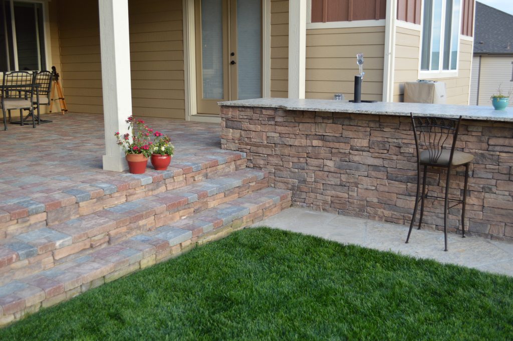 pavers were installed over existing patio